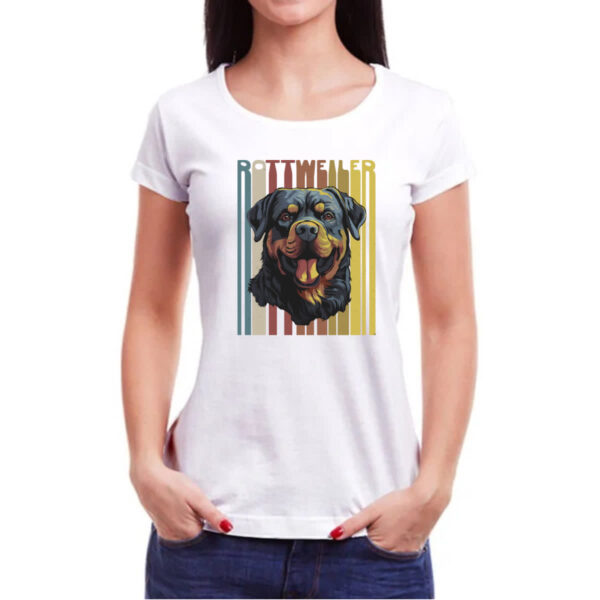 Camiseta Baby Look Rottweller retro vintage - Imagem 3