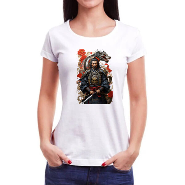 Camiseta Baby Look Samurai Japones Dragao Milenar - Imagem 3