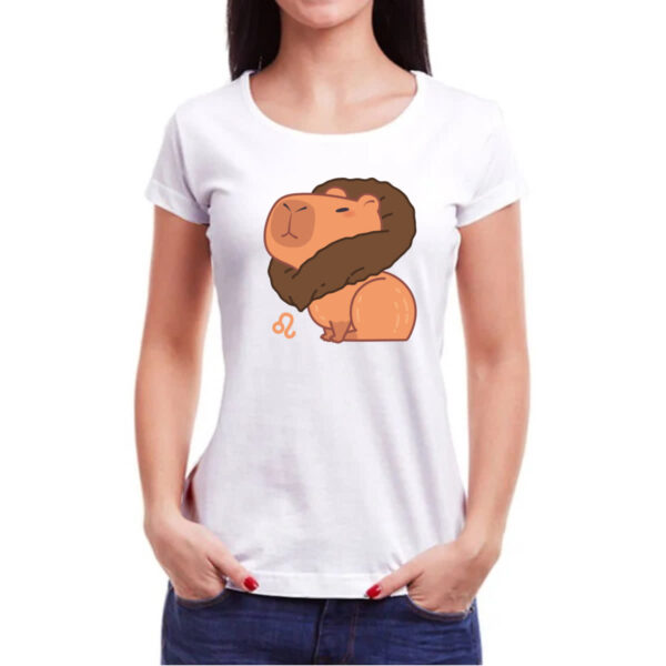 Camiseta Baby Look Signo Capivara Leao - Imagem 3