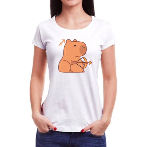 Camiseta Baby Look Signo Capivara Sagitario - Imagem 3