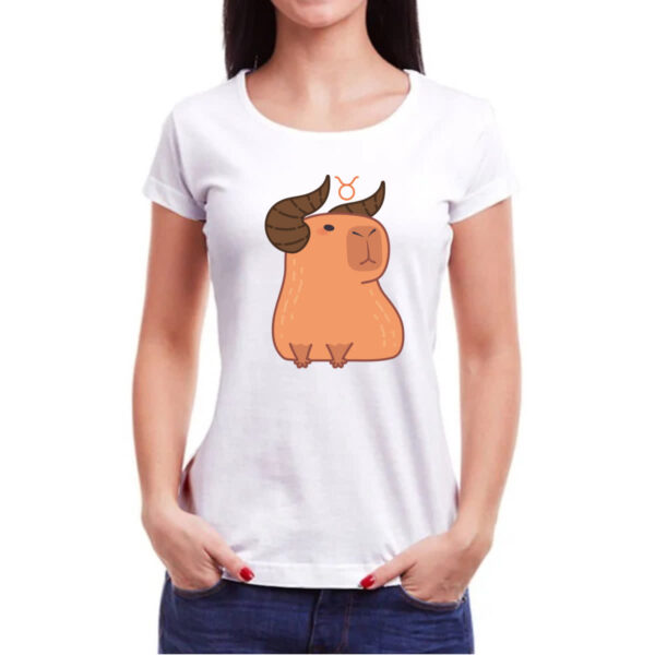 Camiseta Baby Look Signo Capivara Touro - Imagem 3
