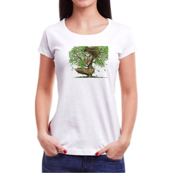 Camiseta Baby Look Arvore da vida mae natureza - Imagem 3