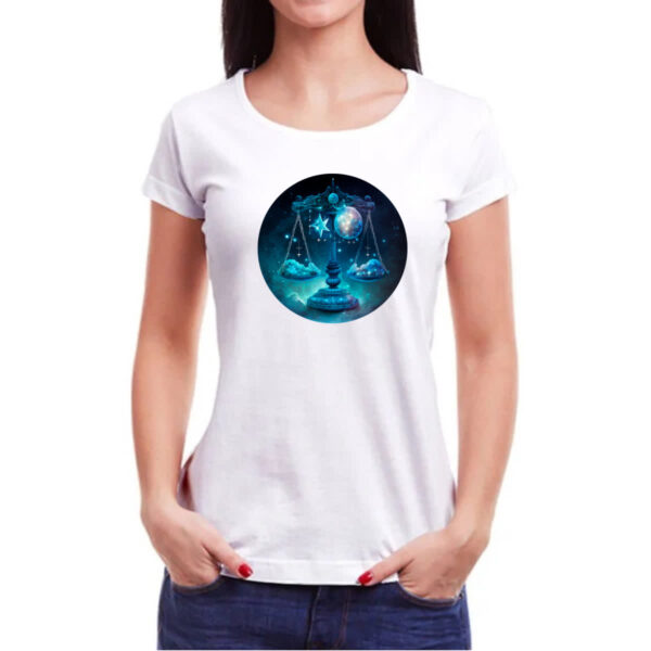 Camiseta Baby Look Signo de libra logo de luxo - Imagem 3