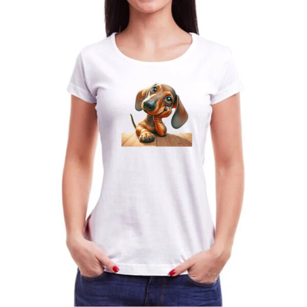Camiseta Baby Look Salsichinha pensativo - Imagem 3