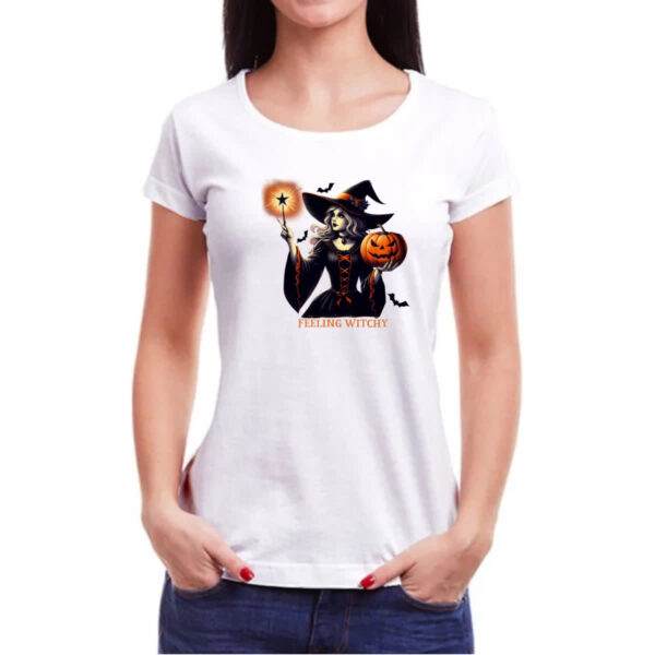 Camiseta Baby Look Sentindo-se bruxa - Imagem 3