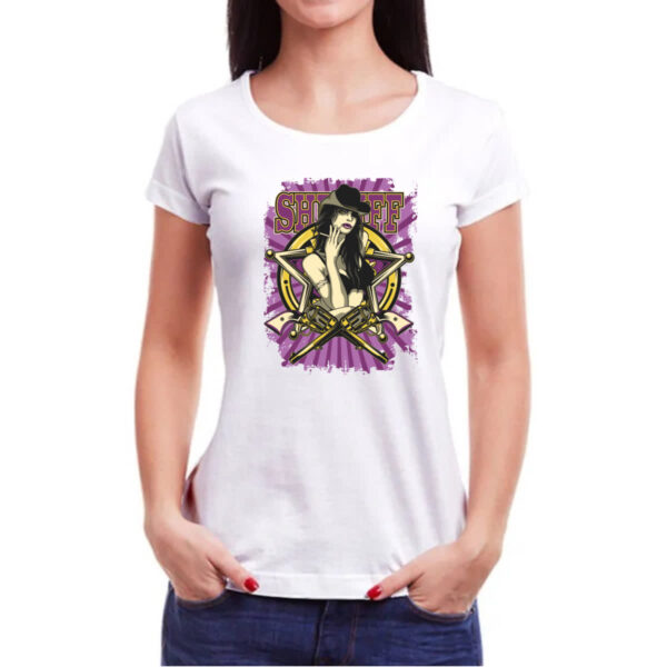 Camiseta Baby Look Sheriff girl - Imagem 3