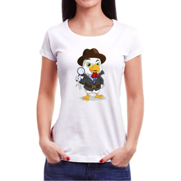 Camiseta Baby Look Sherlock Chicken - Imagem 3