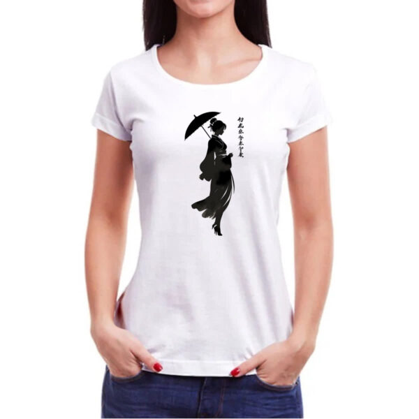 Camiseta Baby Look Silhueta Yukisakura Japao - Imagem 3