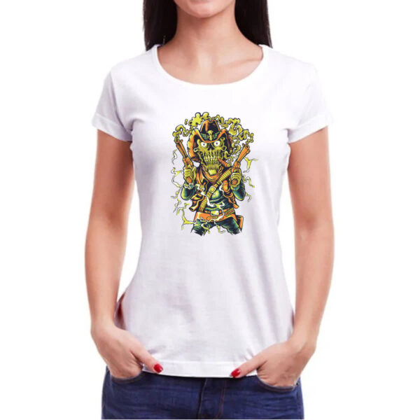 Camiseta Baby Look Skull faroeste - Imagem 3