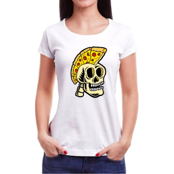 Camiseta Baby Look Skull pizza gladiator - Imagem 3