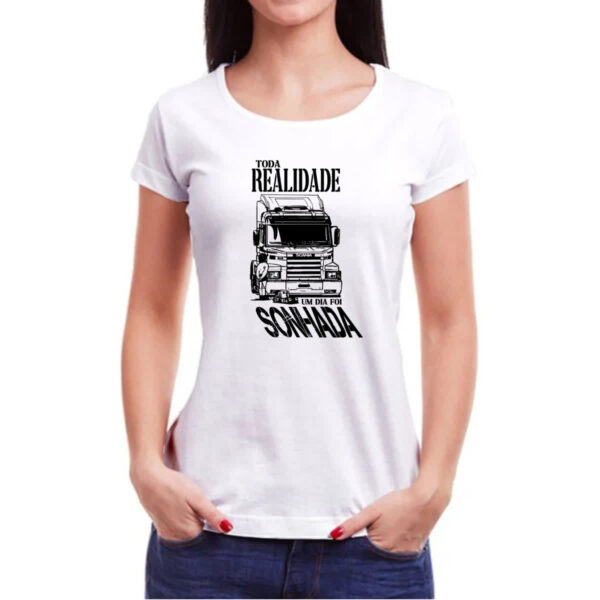 Camiseta Baby Look Sonho caminhao - Imagem 3