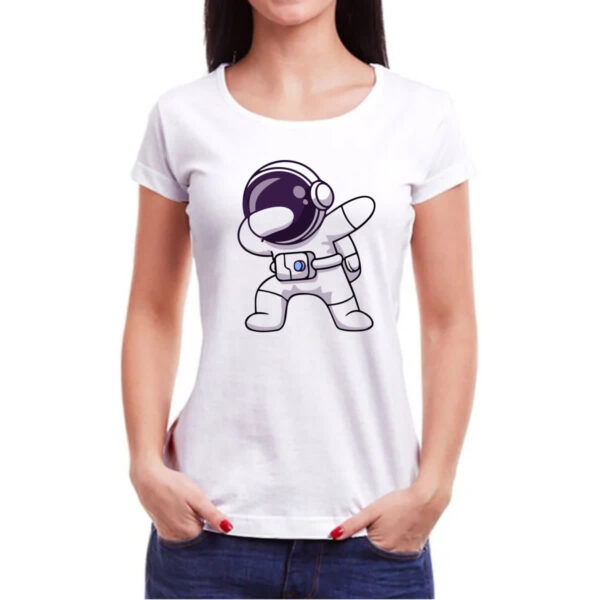 Camiseta Baby Look Astronauta dab - Imagem 3