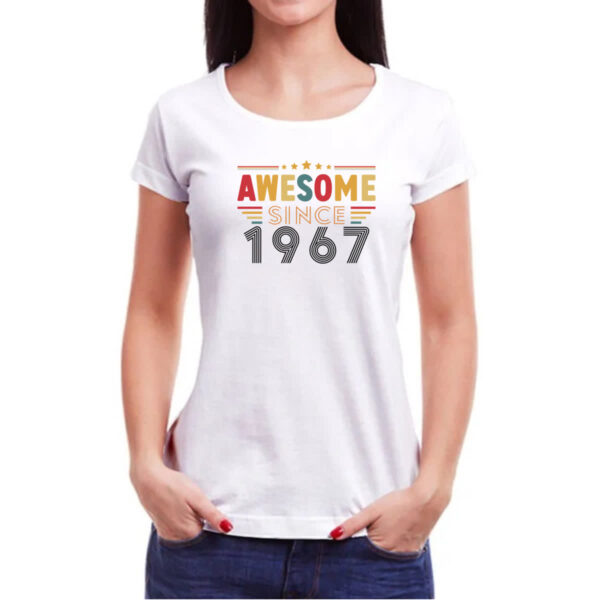 Camiseta Baby Look Awesome since 1967 - Imagem 3