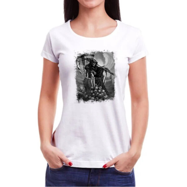 Camiseta Baby Look A morte em seu trono - Imagem 3