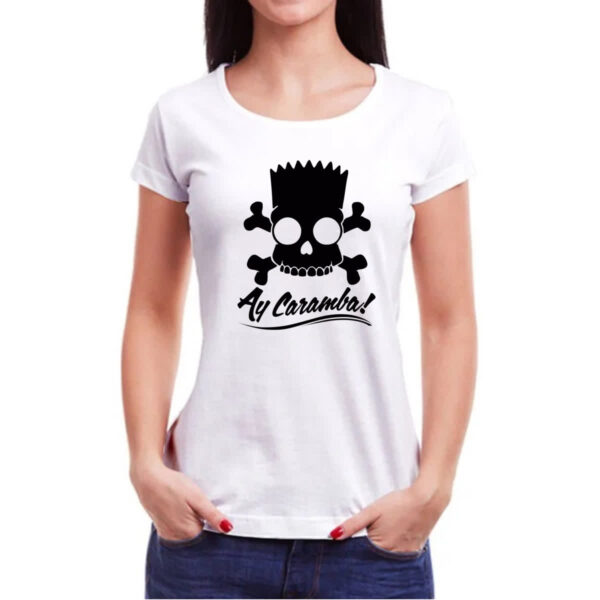 Camiseta Baby Look Bart Pirata - Ay Caramba - Imagem 3