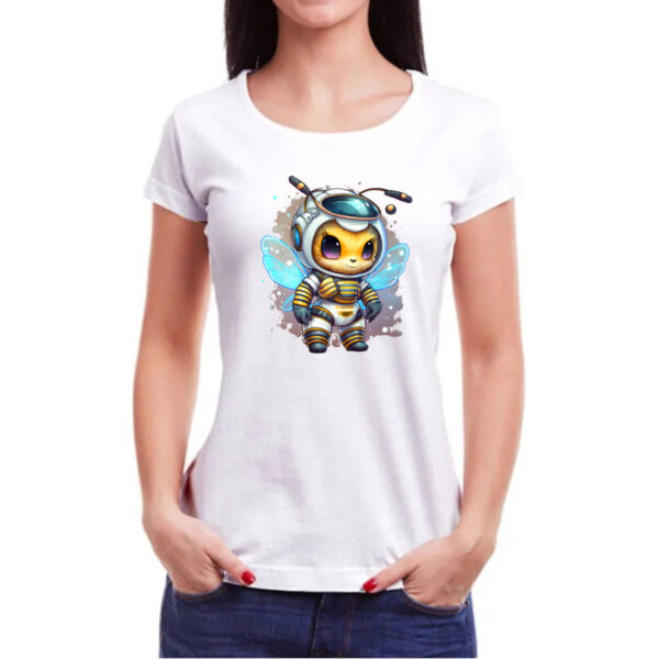 Camiseta Baby Look Abelha astronauta - Imagem 3