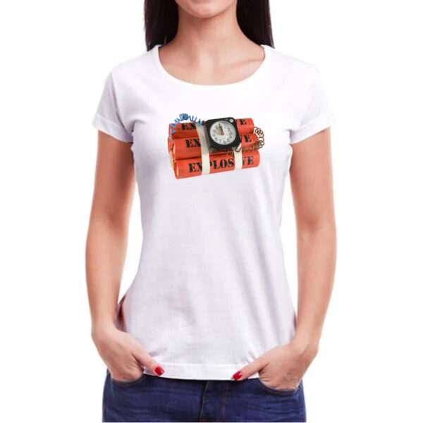 Camiseta Baby Look Bomba relogio - Imagem 3