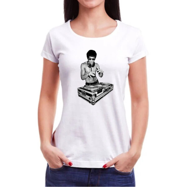 Camiseta Baby Look Bruce Lee DJ - Imagem 3