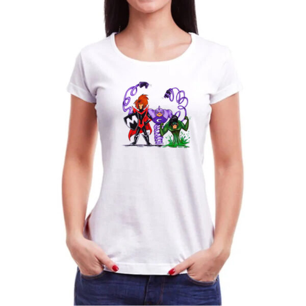 Camiseta Baby Look Hanna Barbera Os Impossiveis pintura a guache - Imagem 3
