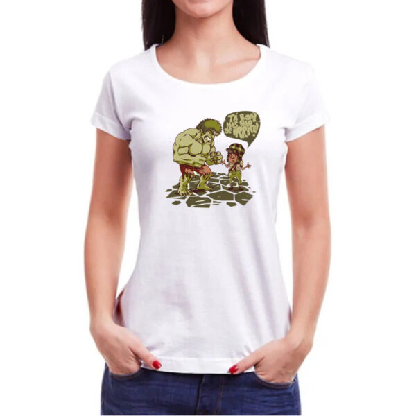 Camiseta Baby Look Hulk e Chaves mas nao se irrite - Imagem 3