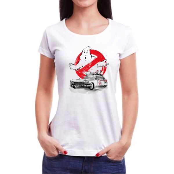 Camiseta Baby Look Caca Fantasmas Ghostbusters Ecto-1 - Imagem 3