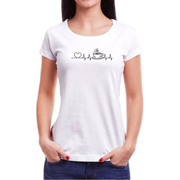 Camiseta Baby Look Cafe batimento cardiaco - Imagem 3