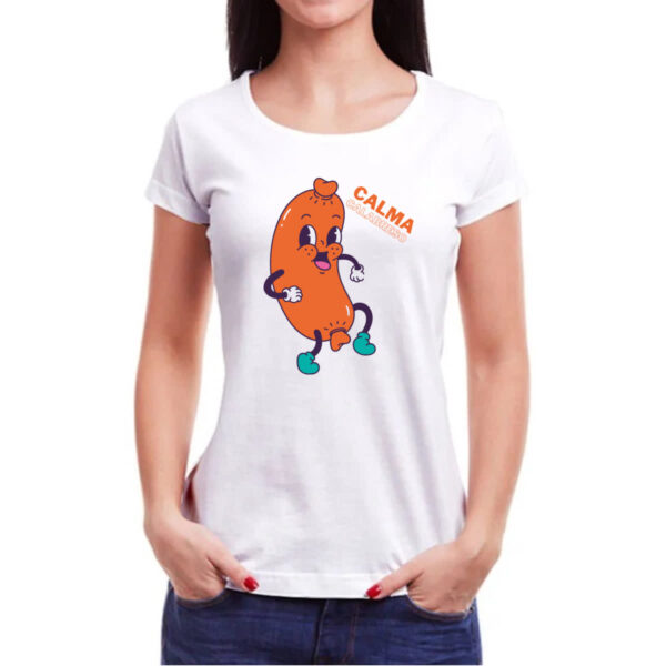 Camiseta Baby Look Calma calabreso - Imagem 3