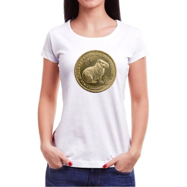 Camiseta Baby Look Capivara coin - Imagem 3
