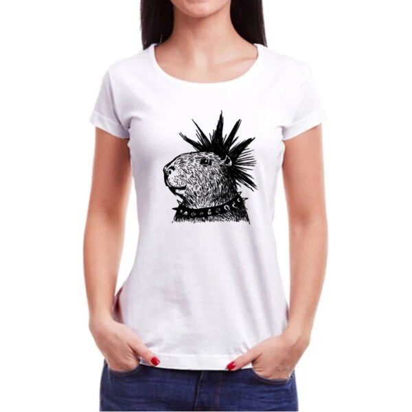 Camiseta Baby Look Capivara Punkvara - Imagem 3