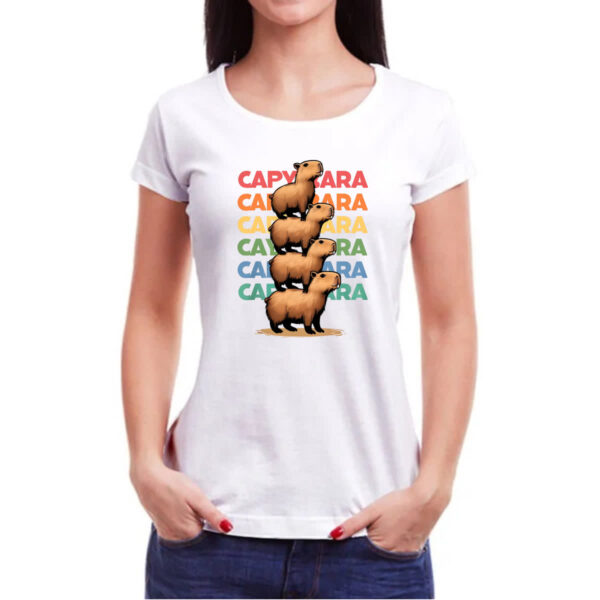 Camiseta Baby Look Capivara funny - Imagem 3