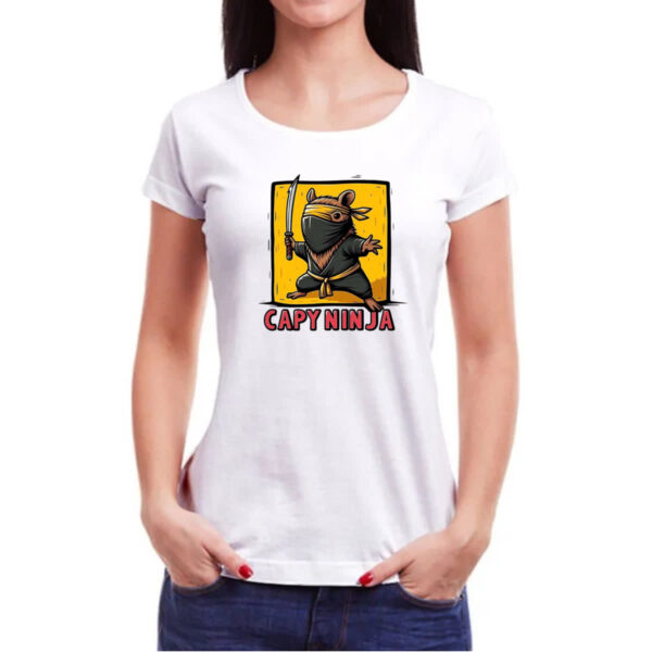 Camiseta Baby Look Capivara ninja - Imagem 3