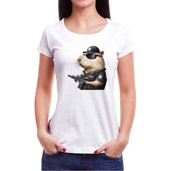 Camiseta Baby Look Capivara SWAT - Imagem 3