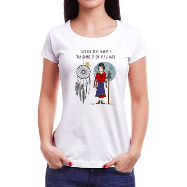 Camiseta Baby Look Capture bons sonhos - Imagem 3