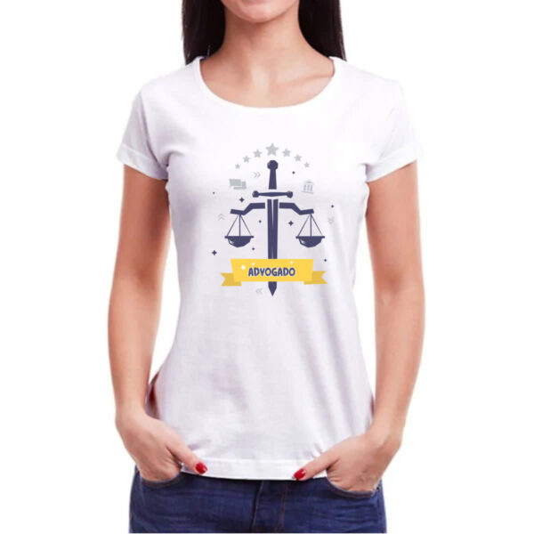 Camiseta Baby Look Advogado balanca e espada - Imagem 3