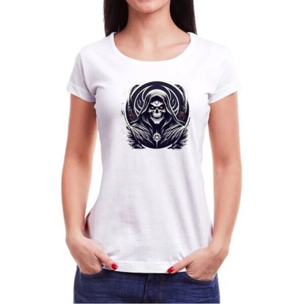 Camiseta Baby Look Caveira Dark Terror - Imagem 3