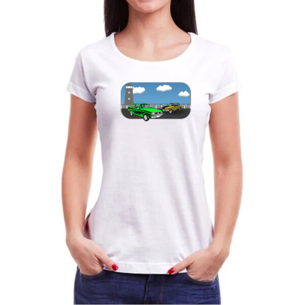 Camiseta Baby Look Chevette geracoes pintura - Imagem 3