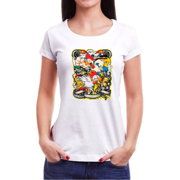 Camiseta Baby Look Chicken turbo - Imagem 3