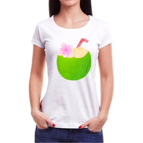 Camiseta Baby Look Agua de coco ferias - Imagem 3