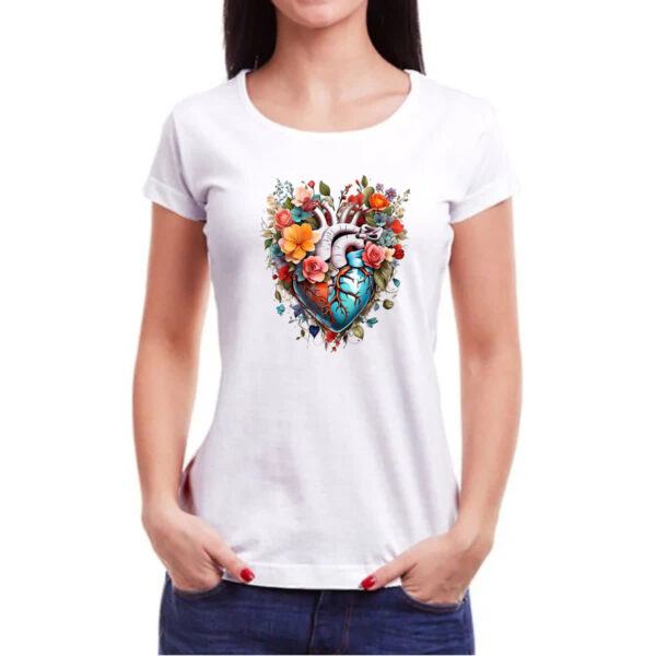 Camiseta Baby Look Coracao da natureza - Imagem 3