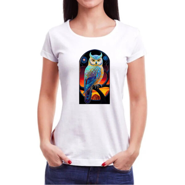 Camiseta Baby Look Coruja mistica de cristal - Imagem 3