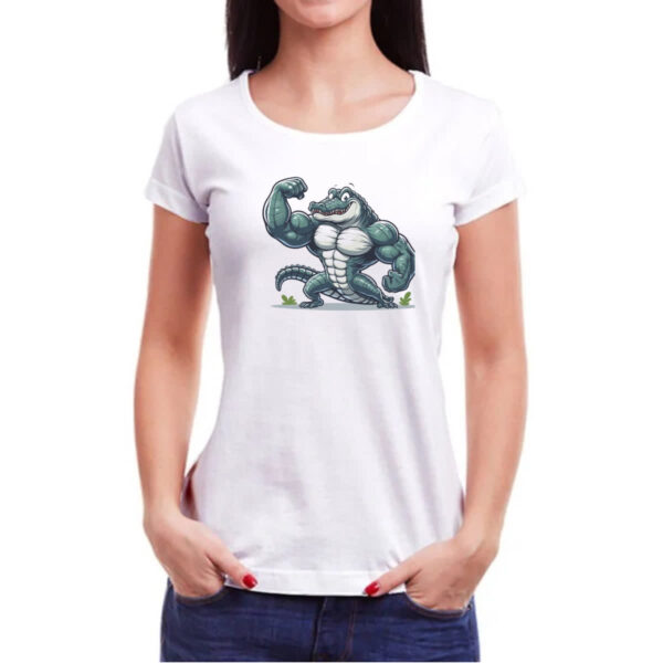 Camiseta Baby Look Crocodilo maromba - Imagem 3