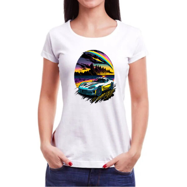 Camiseta Baby Look Dodge Viper Sunset - Imagem 3