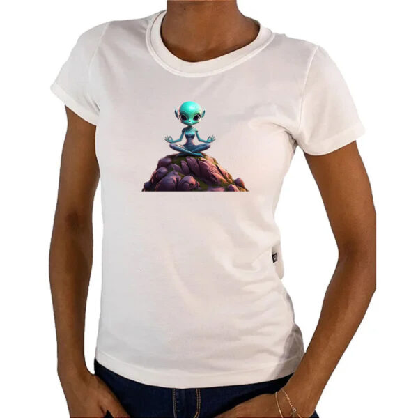 Camiseta Baby Look Alien adamaste - Imagem 4