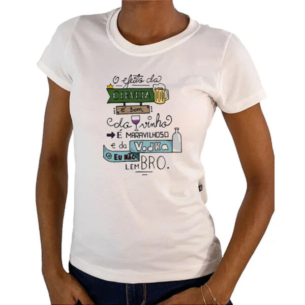 Camiseta Baby Look Efeitos de bebidas - Imagem 4