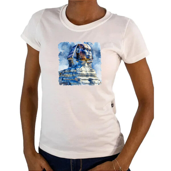 Camiseta Baby Look Esfinge Watercolor - Imagem 4