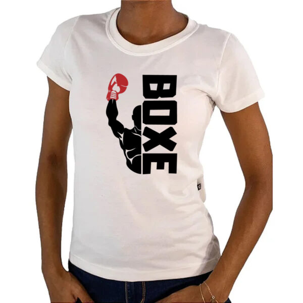 Camiseta Baby Look Esporte boxe luva - Imagem 4