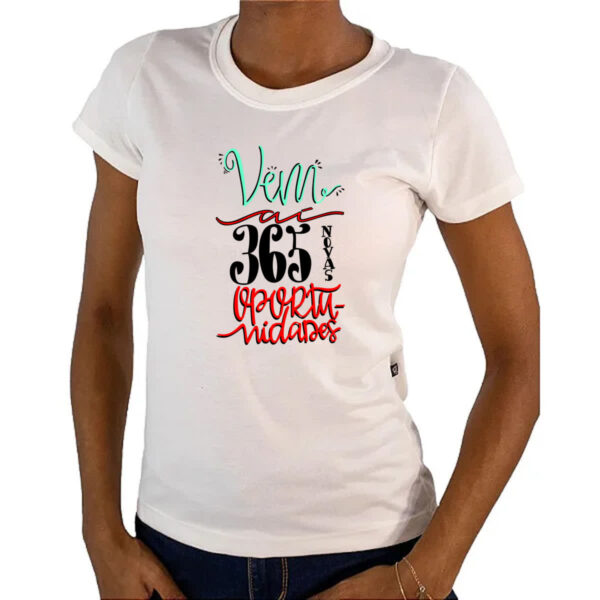 Camiseta Baby Look 365 oportunidade - Imagem 4