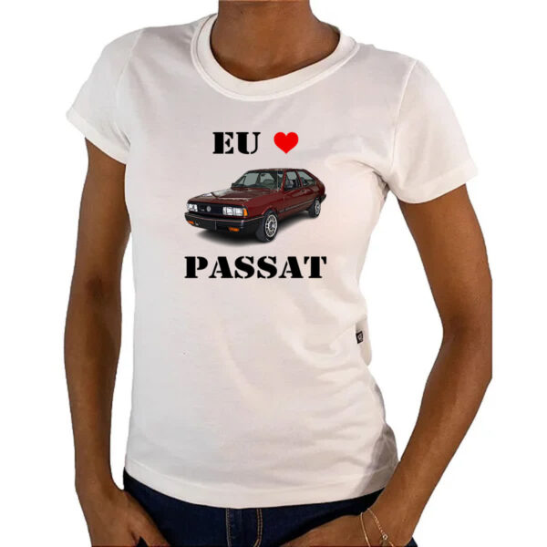 Camiseta Baby Look Eu amo passat Vermelho - Imagem 4