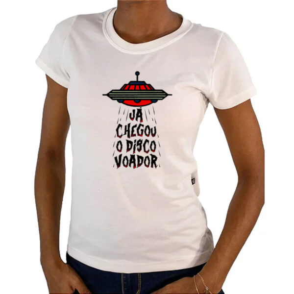 Camiseta Baby Look Ja chegou o disco voador - Imagem 4