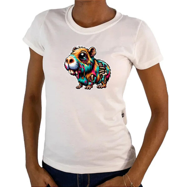 Camiseta Baby Look Zumbi capivara - Imagem 4
